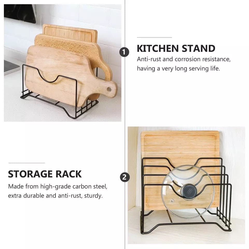 Iron Kitchen Shelf Pan Rack Cutting Board Holder, Metal Pot Lid Holder, Chopping Board Organizer, Stainless Steel Dish Rack, Multi Story Storage Rack Kitchen Holder, Pot Lid Organizer, Pot Cover Rack Iron Kitchen Shelf Pan Rack Cutting Board Holder, Metal Pot Lid Holder, Chopping Board Organizer, Stainless Steel Dish Rack, Multi Story Storage Rack Kitchen Holder, Pot Lid Organizer, Pot Cover Rack